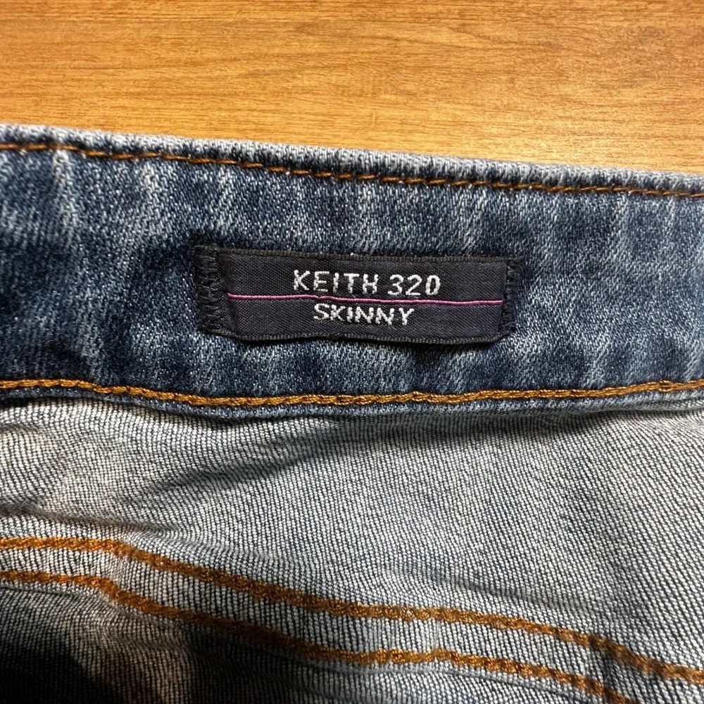 Vigoss Keith 320 Skinny Jeans Medium‎ Wash Distressed Mens Size 32x32
